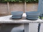 Bloembakken, Tuin en Terras, Kunststof, Rond, Zo goed als nieuw, Minder dan 40 cm