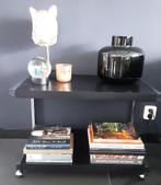 Vintage trolly sidetable zwart hout chroom MOET WEG!, Huis en Inrichting, Tafels | Sidetables, Ophalen, 50 tot 100 cm, Zo goed als nieuw