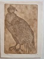 Vogel met pet., Paul Sluiter 1974., Antiek en Kunst, Ophalen of Verzenden