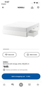 IKEA NORDLI Bed Frame – 180200 cm | 6 Storage & Headboard, Huis en Inrichting, Slaapkamer | Bedden, Ophalen, Tweepersoons, Zo goed als nieuw