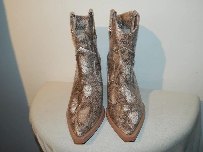 Josh V snake print laarzen gouden hardware logo Als nieuw40, Overige kleuren, Verzenden, Lage of Enkellaarzen, Zo goed als nieuw