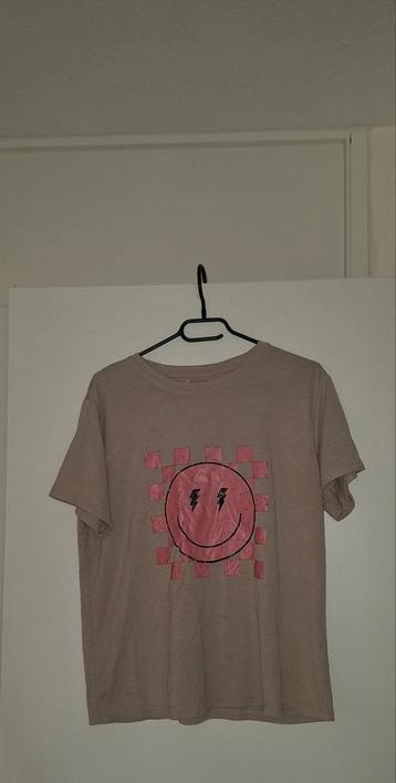 Lichtbruin shirt met roze zon Shein maat L beschikbaar voor biedingen