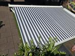 Zonnescherm knikarm 360 cm breed Uitval 250 cm, Ophalen, Minder dan 4 meter, Zo goed als nieuw, Paviljoen