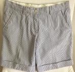 GANT - seersucker damesshort  blauw/wit gestreept - 34/36, Kort, GANT, Maat 36 (S), Gedragen