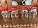 Douwe Egberts, voorraad potjes, glas, Huis en Inrichting, Ophalen of Verzenden, Gebruikt