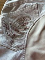 Witte rijbroek Montar. Maat 146 zeemleer en applicatie, Ophalen of Verzenden, Zo goed als nieuw, Dressuur, Onderkleding
