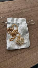 Mooie gouden koort ketting met horloge en steentje zie foto, Ophalen of Verzenden, Overige materialen