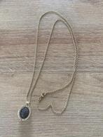 ketting met losse steen, Met hanger, Zwart, Ophalen of Verzenden, Zo goed als nieuw