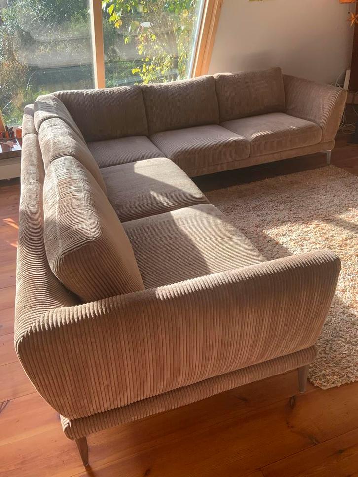 Zitmaxx hoekbank 3.00x2.60, in 3 delen, beigebruin, Huis en Inrichting, Banken | Bankstellen, Gebruikt, Hoekbank, Vierpersoons of meer