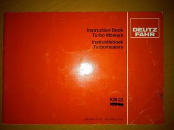 Instruktieboek Deutz Fahr Turbomaaiers KM22 en KM 24