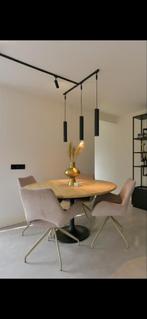 Richmond Interiors Hampton Eettafel - Rond - 140cm, Ophalen, Overige materialen, 100 tot 150 cm, Rond