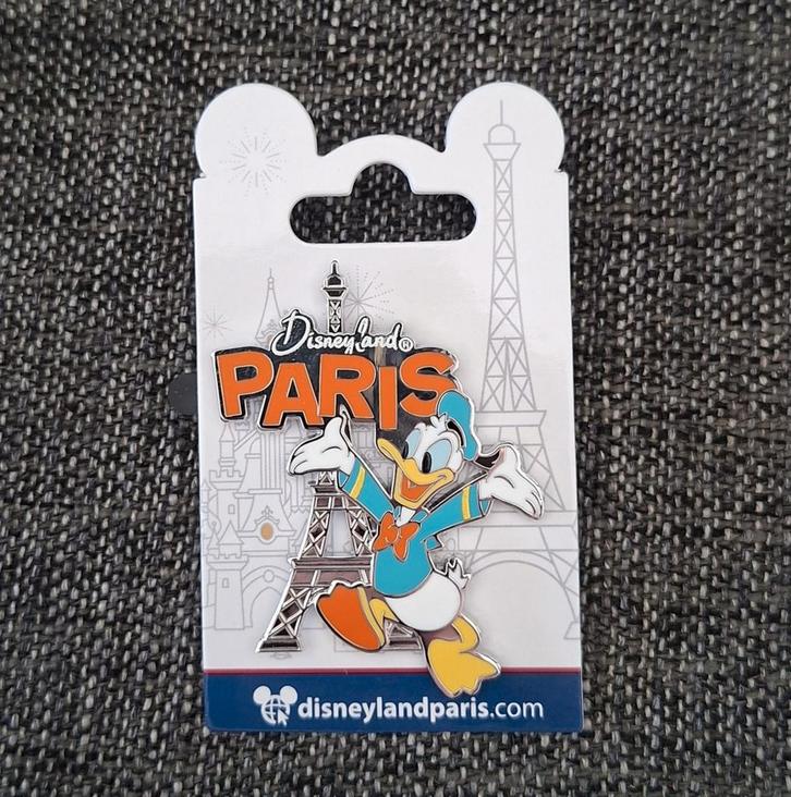 Donald Duck Eiffeltoren pin - Disneyland Parijs (nieuw), Verzamelen, Speldjes, Pins en Buttons, Nieuw, Speldje of Pin, Ophalen of Verzenden