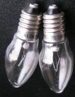 2 Kerstlampjes Philips14v 3w Holland helder glas glad bol, Ophalen of Verzenden, Nieuw