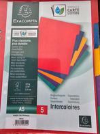 Exacompta Glanskartonnen Tabbladen A5 - 5 Tabs, Kleuren, Diversen, Ophalen of Verzenden, Nieuw