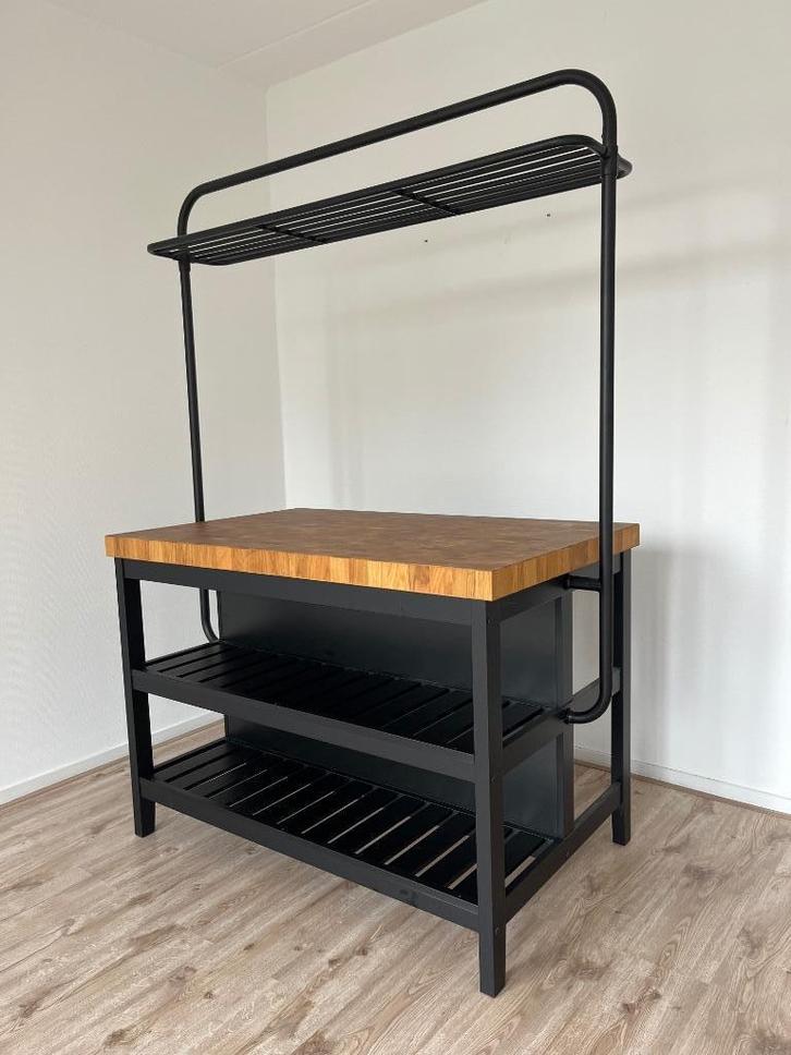 IKEA keukeneiland Vadholma met hangrek, Huis en Inrichting, Keuken | Keukenelementen, Zo goed als nieuw, 100 tot 150 cm, 100 tot 150 cm