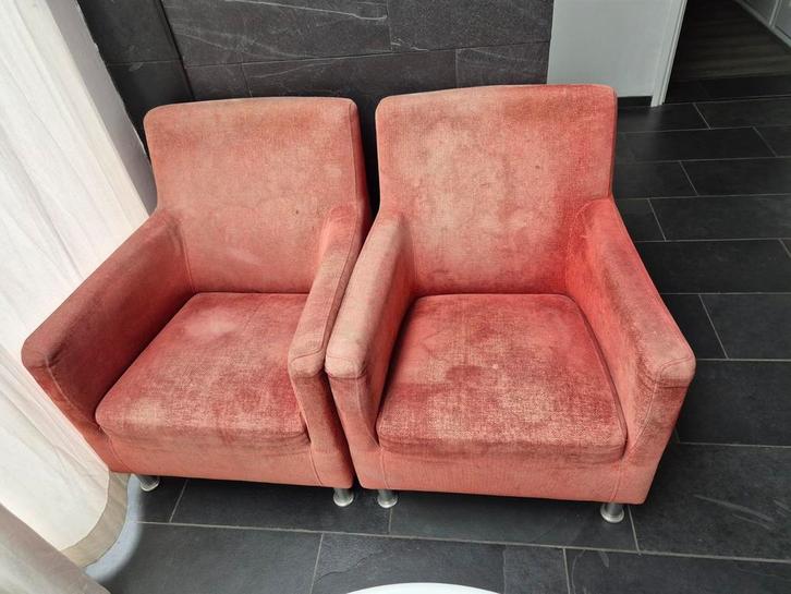 Design stoelen René Pans Maastricht - Opknapper, Huis en Inrichting, Fauteuils, Gebruikt, Stof, 50 tot 75 cm, Minder dan 75 cm