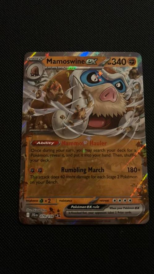 Mamoswine EX #079/159, Hobby en Vrije tijd, Verzamelkaartspellen | Pokémon, Nieuw, Ophalen of Verzenden