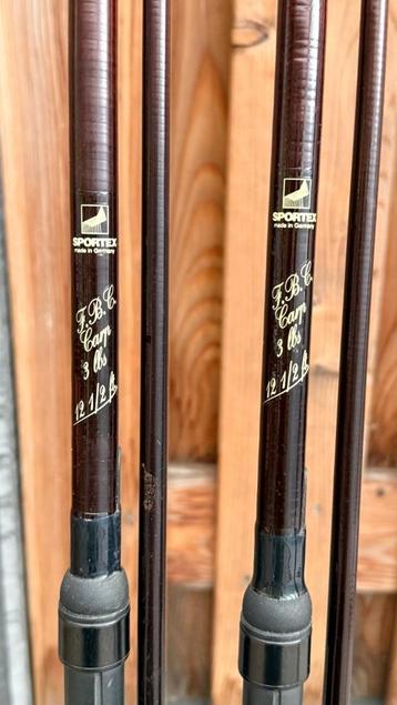 2 maal de Sportex F.B.C Carp 3 lb 12 1/2 ft beschikbaar voor biedingen