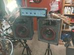 Tk wharfedale pro pm 500 versterker met 2 boxen, Muziek en Instrumenten, Versterkers | Keyboard, Monitor en PA, Ophalen, Gebruikt
