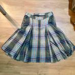 Nolita S wijde geplooide Rok Kleur Ruit cotton/wol lengte 60, Overige kleuren, Ophalen of Verzenden, Zo goed als nieuw, Maat 36 (S)