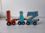 Houten LIZ letter treintje - GRATIS, Ophalen, Zo goed als nieuw, Rij- of Hobbelspeelgoed