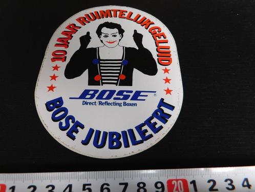 sticker 10 jaar ruimtelijk geluid BOSE Jubileert Direct Refl, Verzamelen, Stickers, Zo goed als nieuw, Bedrijf of Vereniging, Ophalen