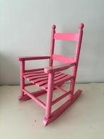 Kinder schommelstoel roze kinderstoeltje hout, Ophalen, Gebruikt, Stoel(en)
