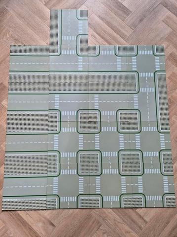 17 lego weg platen wegenplaten vintage met fietspad  beschikbaar voor biedingen