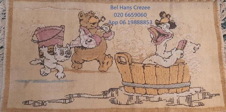 zoek oud kleed wandtapijt toonder tom poes heer bommel 1950, Antiek en Kunst, Antiek | Kleden en Textiel, Ophalen of Verzenden