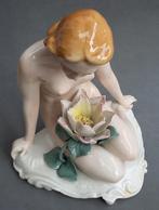 Om 1920-1945 Porseleinen Beeld Dame Naakt Karl ENS Porselein, Ophalen of Verzenden