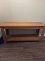 Eikenhouten Consoletafel met Legplank geheel Krasvrij, Ophalen, Eikenhout, Zo goed als nieuw, 150 tot 200 cm