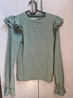 Revelation blouse met ruffle | Revelation groene top | XS, Kleding | Dames, Tops, Ophalen of Verzenden, Zo goed als nieuw, Lange mouw