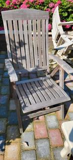 Teak Houten Tuinstoelen - Set van 3, Ophalen, Drie, Grijs, Hout