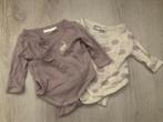 Setje van 2 poezen rompers maat 56, Ophalen of Verzenden, Gebruikt, Meisje, Nacht- of Onderkleding