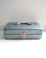 Stoer vintage metalen (vis)koffertje in goede vintage staat, Minder dan 50 cm, Gebruikt, 50 tot 100 cm, Ophalen of Verzenden
