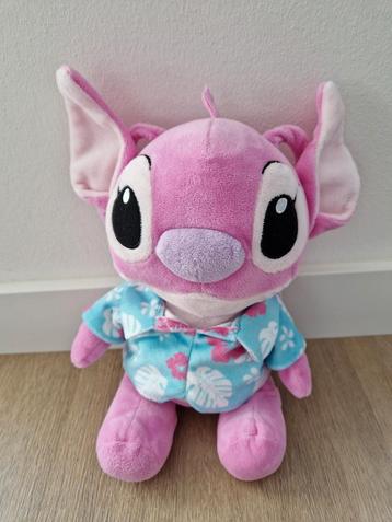 Knuffel Lilo en Stitch Angel roze blauw shirt 30 cm K8722 beschikbaar voor biedingen