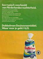 retro reclame 1973 Dobbelman wasmiddel nuchterheid, Verzamelen, Verzenden, Overige typen