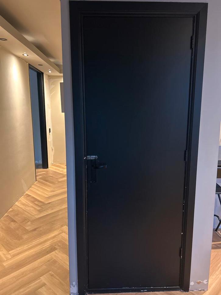 3 Zwarte Binnendeuren - Verschillende Maten, Doe-het-zelf en Verbouw, Deuren en Horren, Gebruikt, Binnendeur, 200 tot 215 cm, Minder dan 80 cm