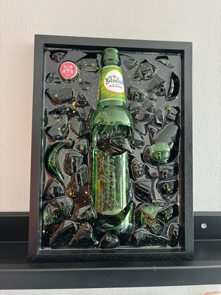 Grolsch epoxy schilderij, Antiek en Kunst, Kunst | Schilderijen | Modern, Ophalen of Verzenden