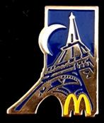 Paris Mc. Donalds pin 3 emaille uitvoering, Verzamelen, Speldjes, Pins en Buttons, Verzenden, Nieuw, Stad of Land, Speldje of Pin