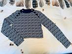 Lea Mae Cozy zwart witte cropped trui met knopen maat S/M, Verzenden, Nieuw, Maat 36 (S), Lea Mae