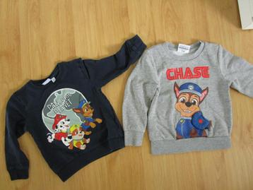 Name it + C&A / twee sweat truien van Paw Patrol mt 92 beschikbaar voor biedingen