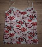 Esprit Witte Top met Bloemprint en Kant (L), Wit, Maat 42/44 (L), Ophalen of Verzenden, Zonder mouw