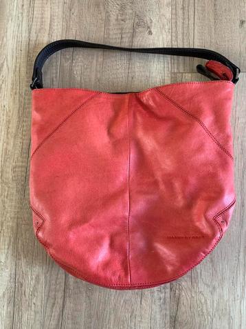 Maanii by Adax ZGAN rood leren schoudertas. beschikbaar voor biedingen