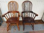 2 oude Windsor stoelen, Huis en Inrichting, Ophalen, Gebruikt, Twee, Bruin