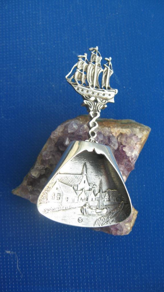 Zilveren duimpje & schepje, Antiek en Kunst, Antiek | Goud en Zilver, Zilver, Verzenden