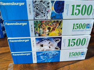 4 Ravensburger Puzzels 1500 Stukjes beschikbaar voor biedingen