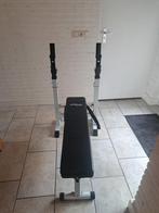 Bench press met barbell en gewichten Fysionics, Sport en Fitness, Fitnessmaterialen, Zo goed als nieuw, Ophalen