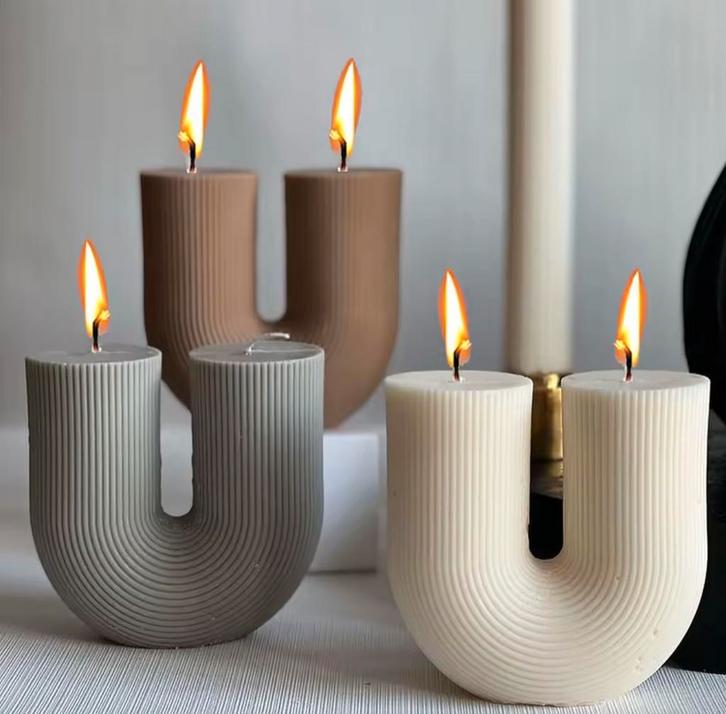 Handgemaakte kaarsen, Huis en Inrichting, Woonaccessoires | Kandelaars en Kaarsen, Nieuw, Kaars, Minder dan 25 cm, Overige materialen