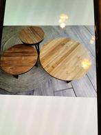 Bijzettafeltjes, Minder dan 55 cm, Rond, Zo goed als nieuw, Hout